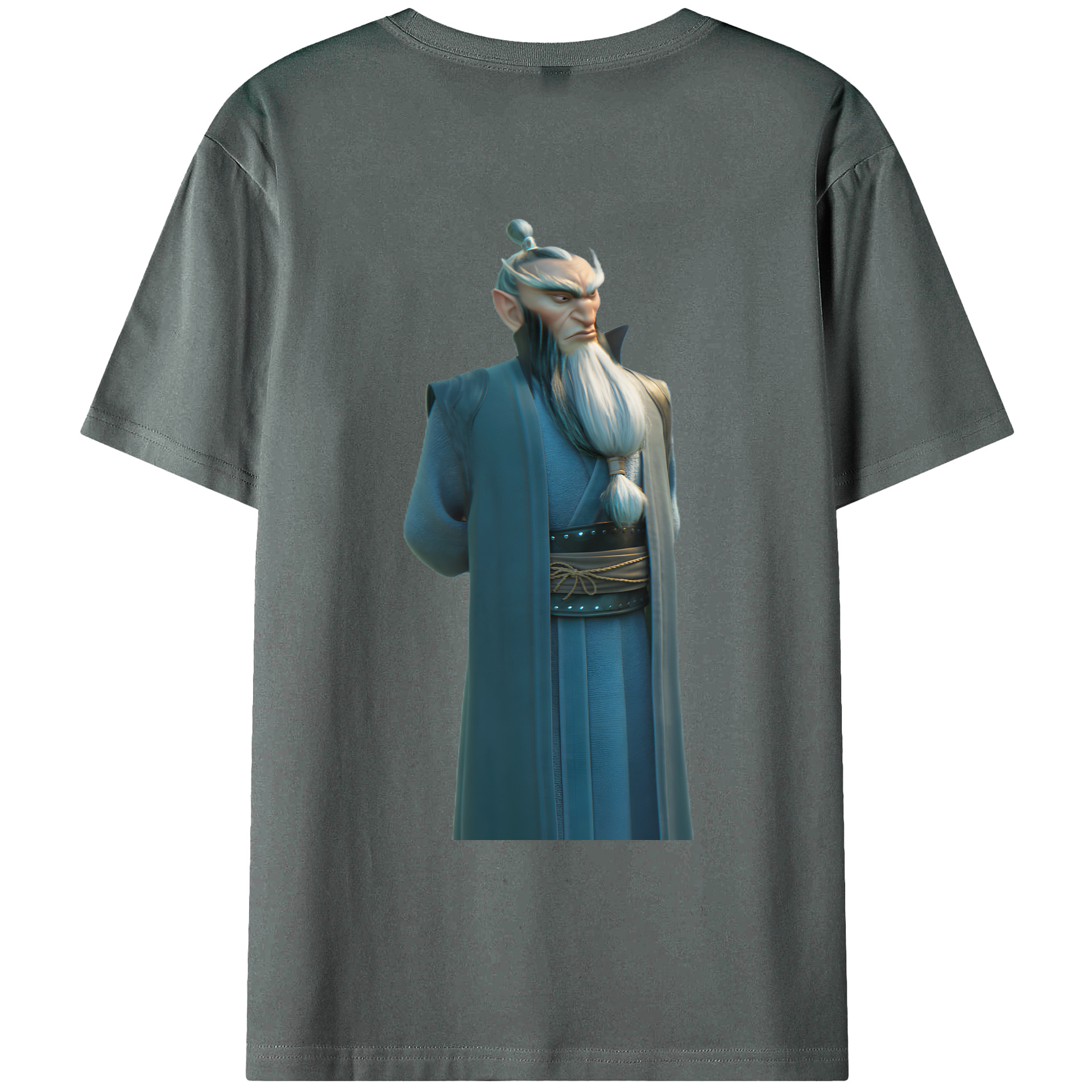 （画像用） Ne Zha 2 ナタ 魔童の大暴れ 綿100％ メンズ半袖Tシャツ（バックプリント） 通気性